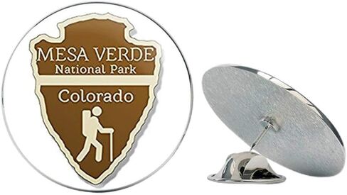 Arrowhead Shaped MESA Verde National Park (rv Camp Hike Colorado) Metal 0.75" Lapel Hat Pin Tie Tack Pinback in Kuwait