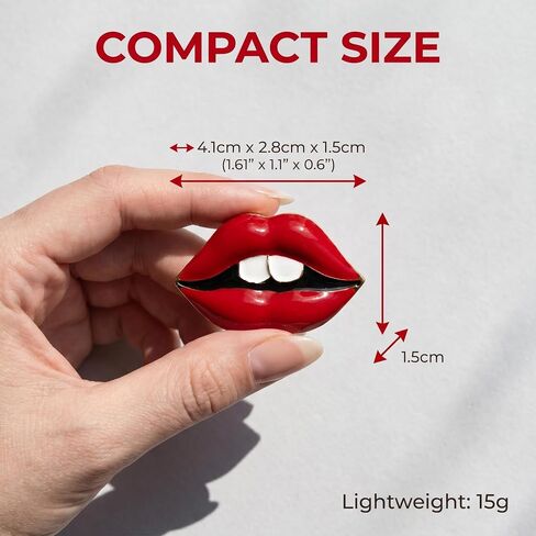 Fashion Red Lip Brooch for Women, Alloy Cute Lip & Teeth Design Brooch Pin, Trendy Statement Brooch Whimsical Accessories for Dresses Sweaters in Saudi Arabia