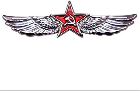 LAOSEP Red Star Wing Badge Brooch Pin - 30mm*20mm, Alloy Metal, Butterfly Clasp, Unisex, USSR, Russian Fleet, Civil, Collar Pin, Hat Badge in Saudi Arabia