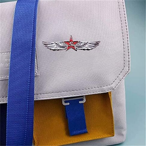 LAOSEP Red Star Wing Badge Brooch Pin - 30mm*20mm, Alloy Metal, Butterfly Clasp, Unisex, USSR, Russian Fleet, Civil, Collar Pin, Hat Badge in Saudi Arabia