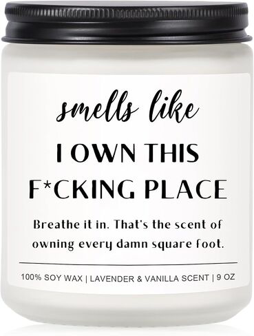 Funny House Warming Gifts New Home Housewarming Gifts New Home Gift Ideas for Women Men Couple First Apartment Essentials Homeowner Decor Closing Gift - Lavender Scented Candle 9 oz (Homes 2) in Saudi Arabia