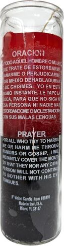 Generic Shut Up (Tapa Boca) Red/Black 8"" Pillar Candle in Kuwait