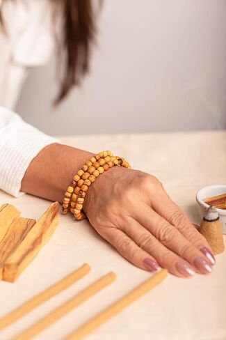Handmade Palo Santo Bracelet, Unisex | Peru, Aromatherapy, Negative Energy Protection in Kuwait