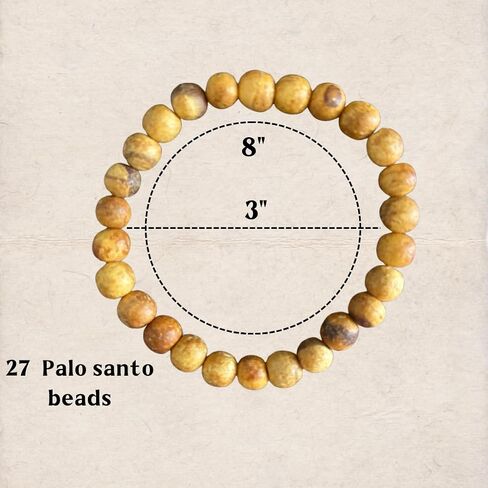 Handmade Palo Santo Bracelet, Unisex | Peru, Aromatherapy, Negative Energy Protection in Kuwait