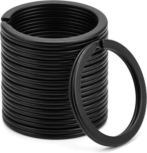 12 Pack 30mm Heavy Duty Black Split Key Rings Heat Anodized Flat Rings For Car Keys Keychains in Saudi Arabia