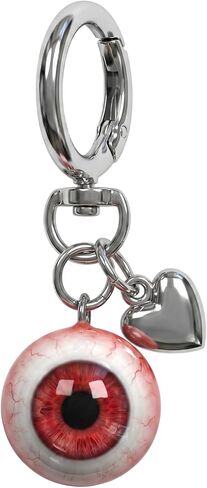 Goth Keychain, Horror Eyeball Bag Charms, Halloween Purse Charms Accessories, Gothic Heart keychain Key Ring, Funny Weird Halloween Gifts for Friends, Party & Everyday Use for Men Women in Saudi Arabia