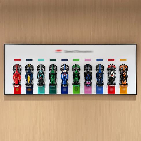 شاشة Iluane Display Wallboard for Lego Speed ​​Champions Collector's Pack 66802 ، تحتوي على 10 سيارات على إطار واحد ، ومقتنيات البالغين على الحائط ، ديكور المنزل أو المكتب ، 77242–77251 النمط A (لا توجد سيارة مشمولة) in Kuwait