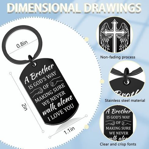 Brother Gifts from Brother Christian Keychain Christian Gifts for Brothers Brother Gifts from Sister Birthday Gifts for Brothers Fathers Day Easter Gifts for Brothers Adult in Saudi Arabia