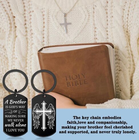 Brother Gifts from Brother Christian Keychain Christian Gifts for Brothers Brother Gifts from Sister Birthday Gifts for Brothers Fathers Day Easter Gifts for Brothers Adult in Saudi Arabia