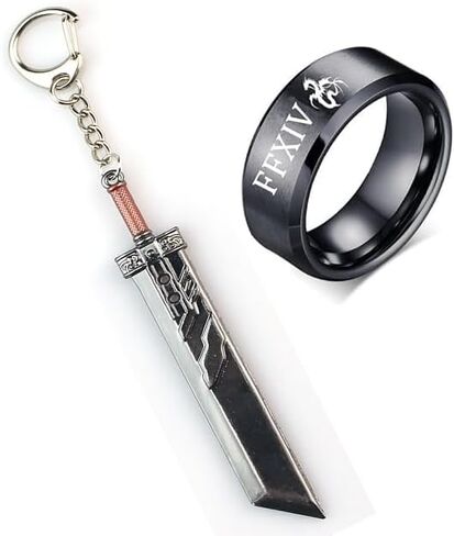 Cosplay Anime Sword Keychain Crisis Core Metal Key Chain Charm Game Accessory in Saudi Arabia