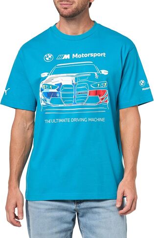 Puma Men's BMW M Motorsport Graphic T-Shirt, Tropical Blue Bold AH25, Medium in Kuwait