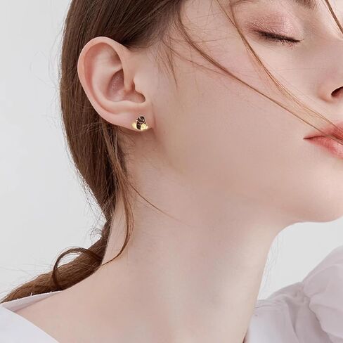 Beaver Earrings 925 Sterling Silver Beaver Stud Earrings Cute Animal Jewelry Gifts for Women in Kuwait