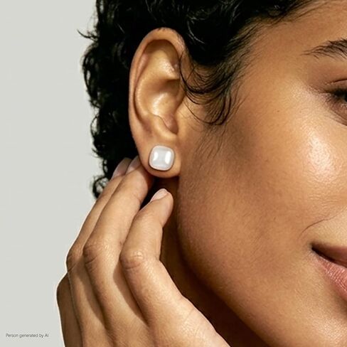 RITIM Freshwater Cultured Pearl Earrings, Hypoallergenic Sugar Cube Pearl Stud Earrings Nickel-Free Button Earrings for Women, Perfect Stage Jewelry for Dance Competitions, Opera, Weddings & Gifts in Saudi Arabia