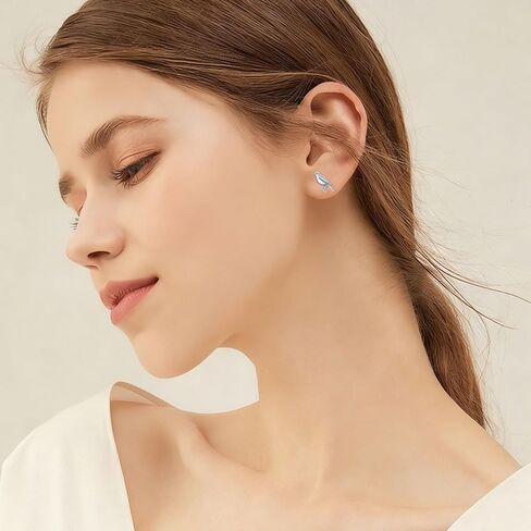 925 Sterling Silver Bird Stud Earrings for Women Cute Animal Jewelry for Mom Wife in Saudi Arabia