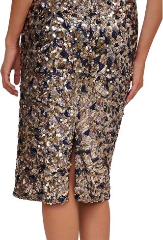 Adrianna Papell Strapless Sequin Midi Sheath Dress in Saudi Arabia