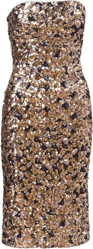 Adrianna Papell Strapless Sequin Midi Sheath Dress in Saudi Arabia