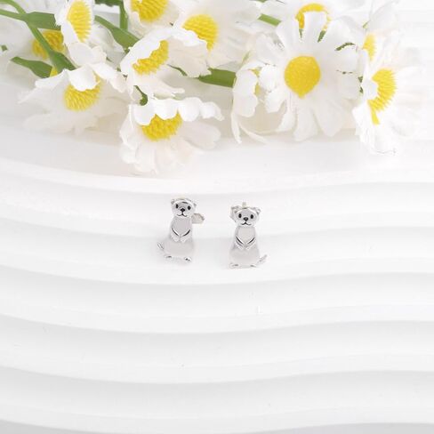 Cute Ferret Earrings for Women - 925 Sterling Silver Animal Stud Earrings Pet Memorial Jewelry Gift for Ferret Lovers in Saudi Arabia