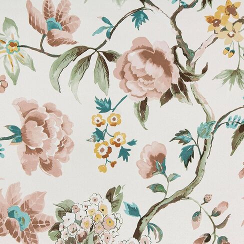 Sun Zero Claudette 2-Pack Vintage Floral Magnetic Closure 100% Total Blackout Back Tab Curtain Panel Pair, Stone, 40" W x 84" L (2 Panels) in Kuwait