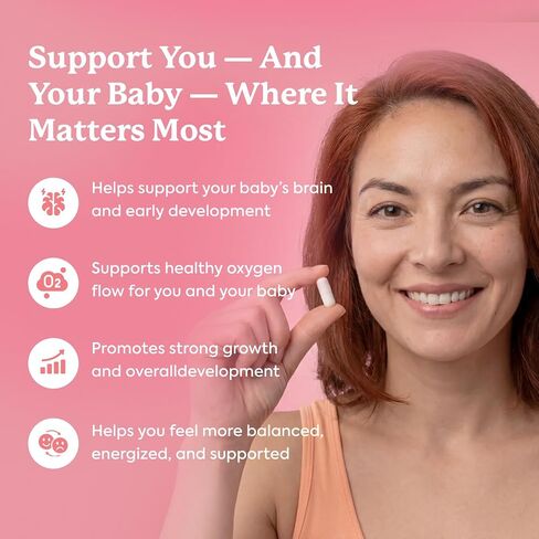 Prenatals Multivitamin for Women – with Iron – Family Planning & Pregnancy Prenatal Vitamins with DHA, Folate & Gentle Chelated Minerals – 60 Capsules in Saudi Arabia