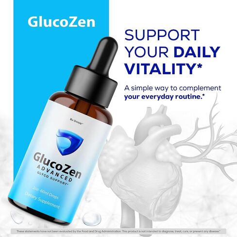(5 Pack) Glucozen Drops - Official Gluco Zen Oral Liquid Drops Advanced Premium Formula Maximum Strength, All Natural Ingredients Vitamins for Overall Health & Wellness, 5 Bottles for 5 Months in Saudi Arabia