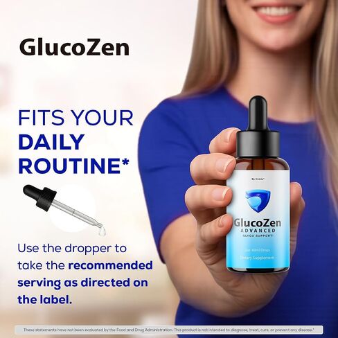 (5 Pack) Glucozen Drops - Official Gluco Zen Oral Liquid Drops Advanced Premium Formula Maximum Strength, All Natural Ingredients Vitamins for Overall Health & Wellness, 5 Bottles for 5 Months in Saudi Arabia
