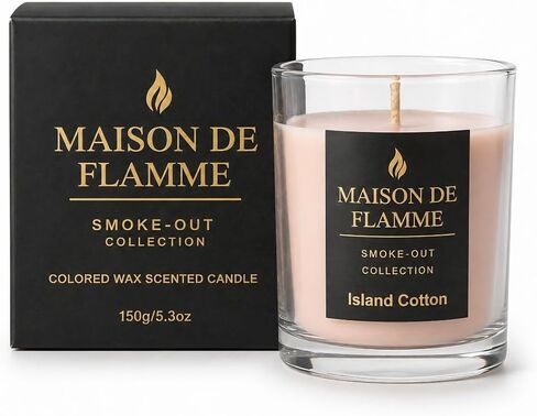 Smoke Odor Eliminating Candle – Balsam Fir & Cedar Soy Wax Candle for Kitchen, Apartment & Home Smells, Long Lasting Odor Neutralizing Scented Candle, 150g / 5.3 oz – Maison De Flamme in Saudi Arabia