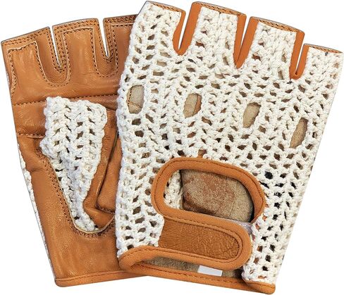 Real Soft Leather Mesh Net Fingerless Driving Weight Training Cycling Wheelchair Gloves W-1037 (XX-Large) in Saudi Arabia
