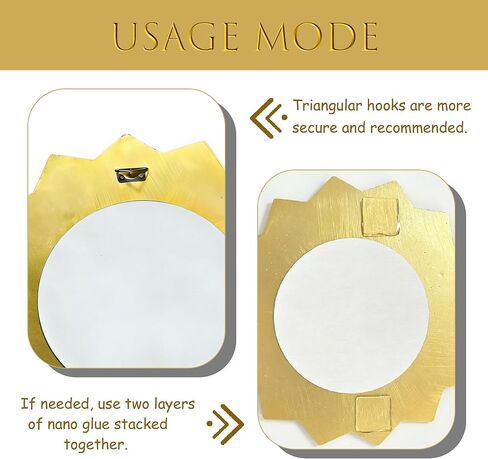 Vintage Gold Round Sunburst Mirror,with Exquisite Relief Elegant Wall Decor,Resin Decorative Mirrors Suitable for Gallery Living Rooms(Gold 12") in Saudi Arabia
