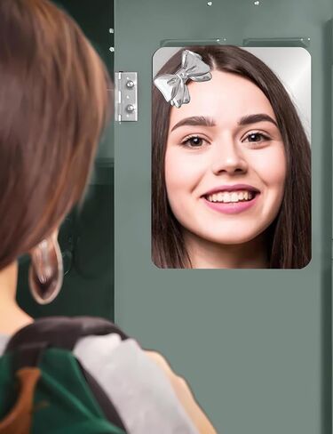 Magnetic Locker Mirror 5"x7" Real Glass Frameless Mirror with Magnetic Backing for School Locker, Bow School Makeup Mirrors for Girls Bathroom Refrigerator Dorm Gym Office Cabinet Home in Saudi Arabia