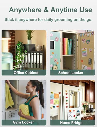 Magnetic Locker Mirror 5"x7" Real Glass Frameless Mirror with Magnetic Backing for School Locker, Bow School Makeup Mirrors for Girls Bathroom Refrigerator Dorm Gym Office Cabinet Home in Saudi Arabia