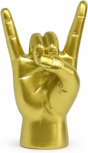 Gold Hand Sculpture Decor, Modern Resin Music Statue | Hand Decor for Home Office Desk, Jewelry Holder Display Stand for Rings Bracelets Necklaces, Shelf Decor Accent, Unique Gift in Kuwait