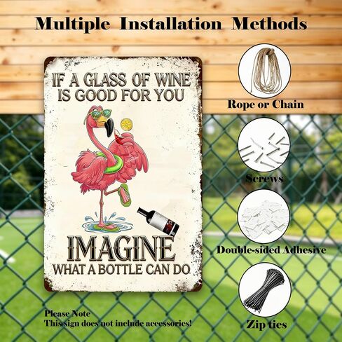Funny Bar Sign, Man Cave Decor for Men, Vintage Beer Signs for Home Bar, Bar, Basement, Garage, Mancave, Men Gifts 8x12 Inch - If a Glass of Wine Is Good for You, Imagine What a Bottle Can Do in Saudi Arabia
