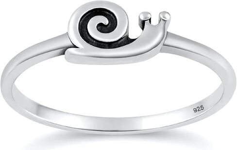 CloseoutWarehouse 925 Sterling Silver Steady Snail Ring in Kuwait