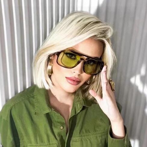 Retro Square Sunglasses for Women Men Classic 70s Oversized Square Sun Glasses Oragne Vintage Shades in Kuwait