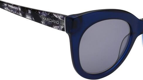 Guess By Marciano GM0760 Sunglasses - Shiny Light Blue Frame, Blu Mirror Lenses, 54 mm GM07605484X in Kuwait