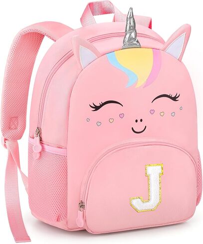 Personalized Initial Toddler Backpack for Girls Preschool Kindergarten Backpack Cute Kids Backpacks for Girls Kids Daughter Granddaughter,Birthday Gifts for back to School,Day Trips (Pink(Age 2-6), A) in Kuwait