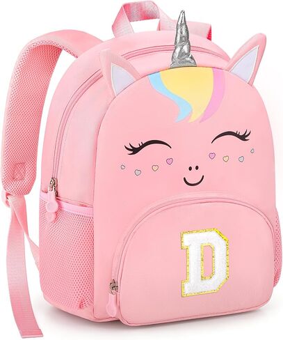 Personalized Initial Toddler Backpack for Girls Preschool Kindergarten Backpack Cute Kids Backpacks for Girls Kids Daughter Granddaughter,Birthday Gifts for back to School,Day Trips (Pink(Age 2-6), A) in Kuwait