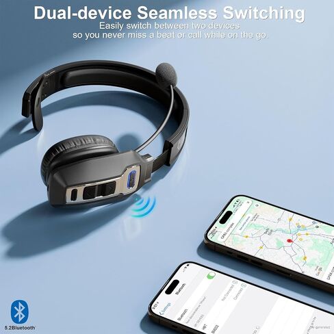 3D Sleep Mask, No Pressure, Suitable for Long-Term Wearing, in-Ear Headphones & Trucker Headset with AI Noise Cancellation Microphone 65 Hrs Working Time in Kuwait