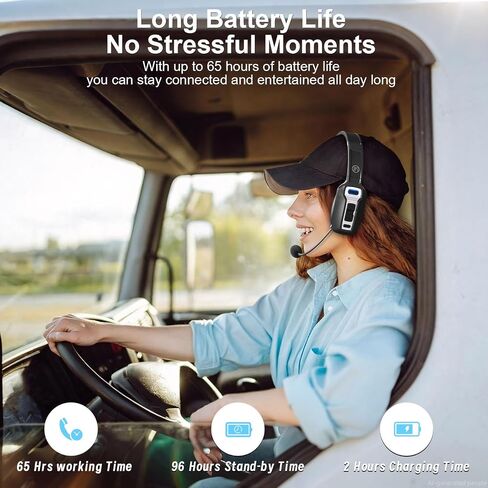 3D Sleep Mask, No Pressure, Suitable for Long-Term Wearing, in-Ear Headphones & Trucker Headset with AI Noise Cancellation Microphone 65 Hrs Working Time in Kuwait