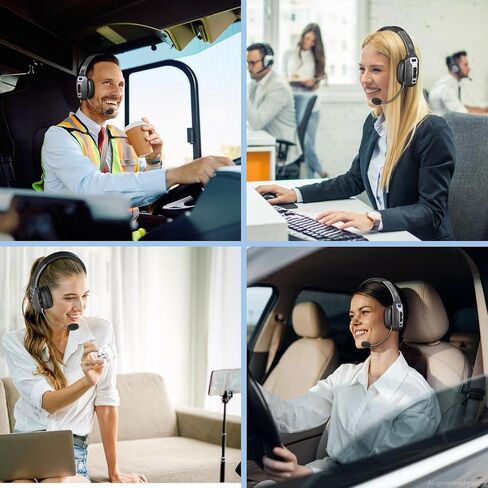3D Sleep Mask, No Pressure, Suitable for Long-Term Wearing, in-Ear Headphones & Trucker Headset with AI Noise Cancellation Microphone 65 Hrs Working Time in Kuwait