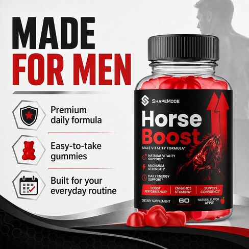 Horse Boost Gummies for Men, HorseBoost Male Gummys, Advanced Maximum Strength Supplement for Active Health & Wellness, 60 Gummies in Saudi Arabia