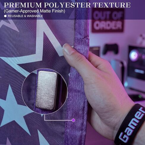Irenare 5 Night Party Decoration Purple Star Door Curtain Backdrop 27.5x78.7 Inch Split Design Game Doorway Cover with Hook & Loop, Galaxy Star Birthday Party Decor Photo Booth Background for Kid Teen in Kuwait