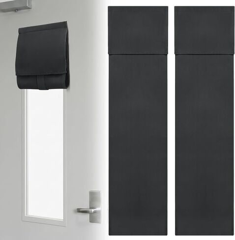 Bigmeta Classroom Door Window Blackout Cover - Blocking 100% Views & 90% Sunlight, Simple Installation Lockdown Shade Privacy Curtain for 6'' x 32'' Window, 1 Pc (Multicolor) in Saudi Arabia