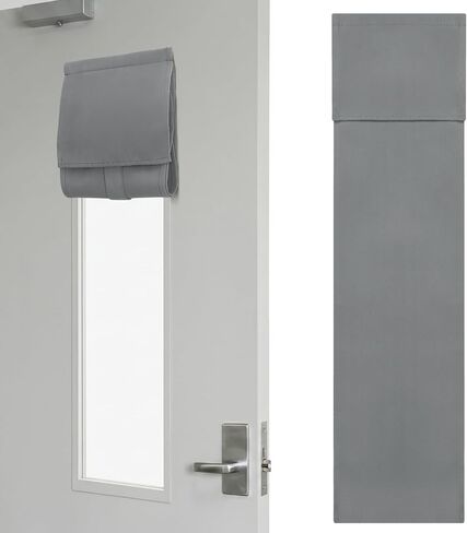 Bigmeta Classroom Door Window Blackout Cover - Blocking 100% Views & 90% Sunlight, Simple Installation Lockdown Shade Privacy Curtain for 6'' x 32'' Window, 1 Pc (Multicolor) in Saudi Arabia