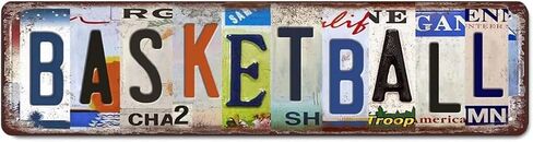 Retro Basketball Sports Metal Tin Signs Decorations，Vintage Street Sign Decor Art Posters, 4x16 Inch, Basketball Room Wall Decor Poster Wallpaper，Bedroom Decor Accessories or Gifts for Boys in Kuwait