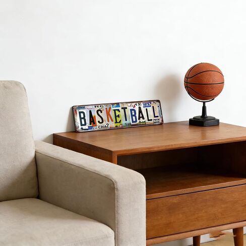 Retro Basketball Sports Metal Tin Signs Decorations，Vintage Street Sign Decor Art Posters, 4x16 Inch, Basketball Room Wall Decor Poster Wallpaper，Bedroom Decor Accessories or Gifts for Boys in Kuwait