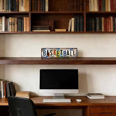 Retro Basketball Sports Metal Tin Signs Decorations，Vintage Street Sign Decor Art Posters, 4x16 Inch, Basketball Room Wall Decor Poster Wallpaper，Bedroom Decor Accessories or Gifts for Boys in Kuwait