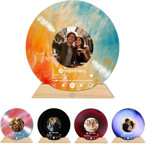 Personalized Vinyl Record with Photo, Custom Spotify Plaque, Acrylic Song Plaque Music Art Decor, Photo Gift for Couples, Boyfriend, Anniversary, Wedding, Graduation, Valentine’s Day in Saudi Arabia