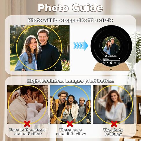 Personalized Vinyl Record with Photo, Custom Spotify Plaque, Acrylic Song Plaque Music Art Decor, Photo Gift for Couples, Boyfriend, Anniversary, Wedding, Graduation, Valentine’s Day in Saudi Arabia