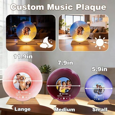 Personalized Vinyl Record with Photo, Custom Spotify Plaque, Acrylic Song Plaque Music Art Decor, Photo Gift for Couples, Boyfriend, Anniversary, Wedding, Graduation, Valentine’s Day in Saudi Arabia